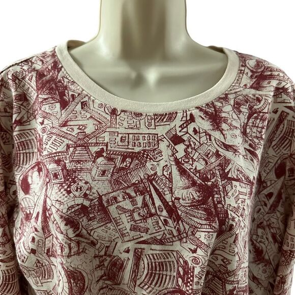 Harry Potter ~ Hogwarts Long Sleeved top~ cinch cord hem ~ size Small - Picture 3 of 13